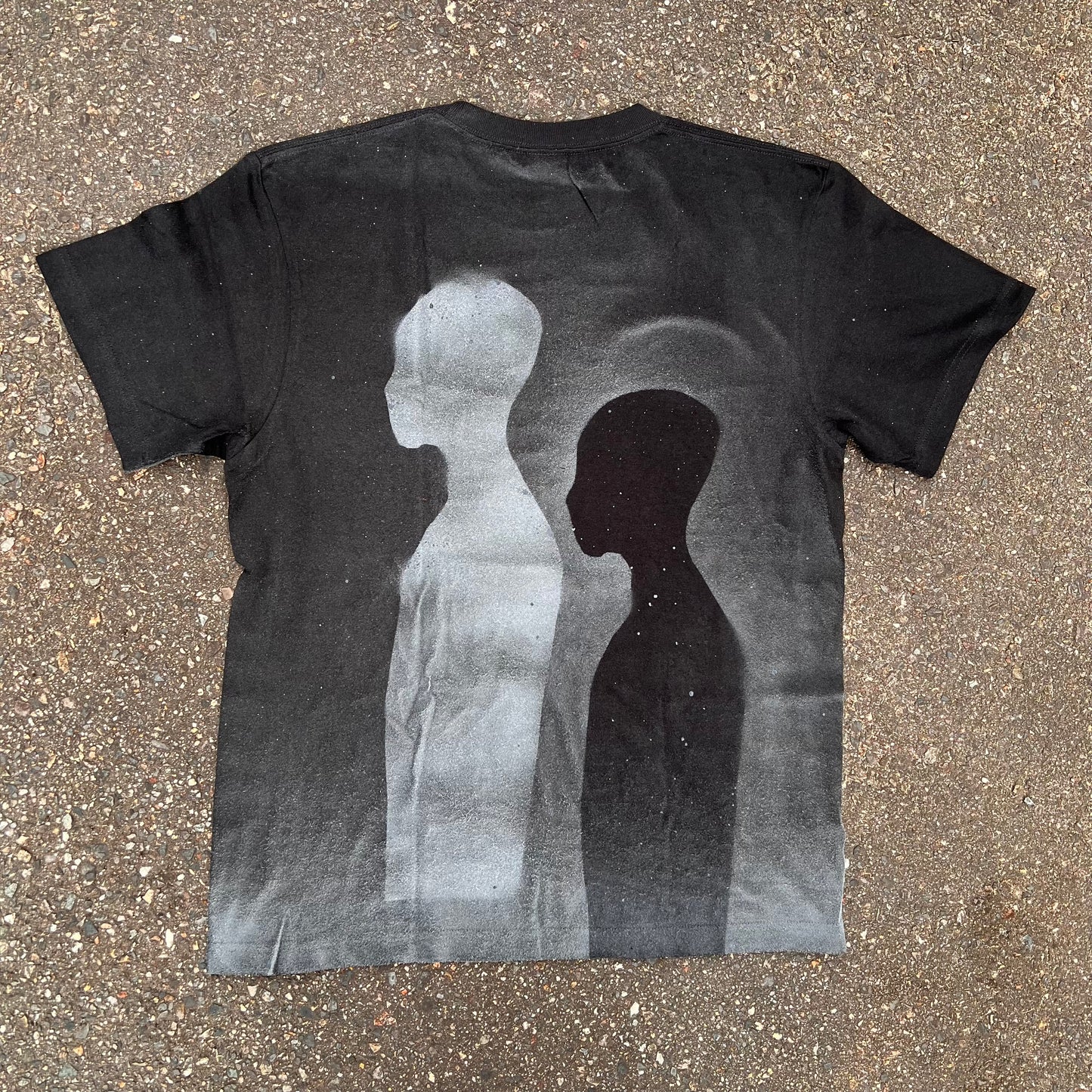 白スプレーペイント TシャツNo.5 size M