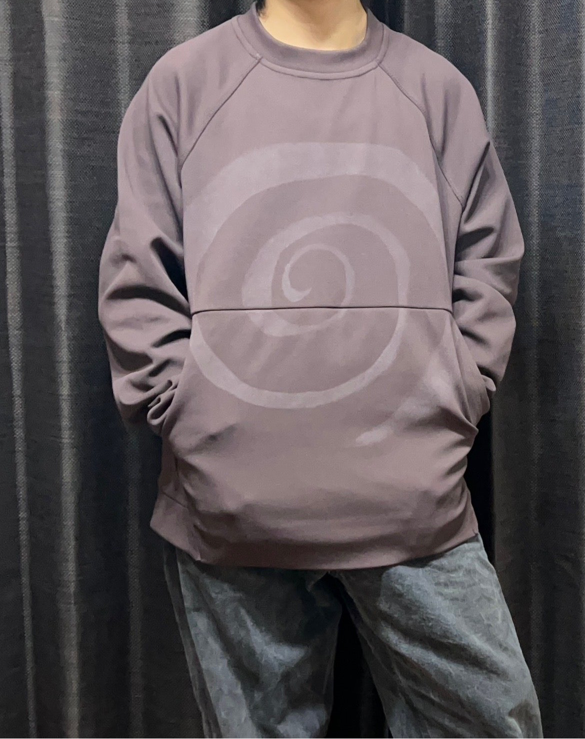 渦巻ホットスウェット ハンドポケット付き