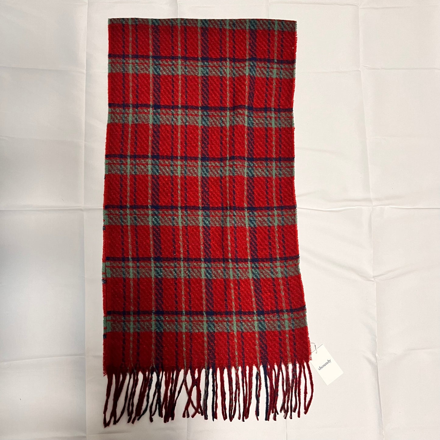 ニットマフラー クリスマスチェック