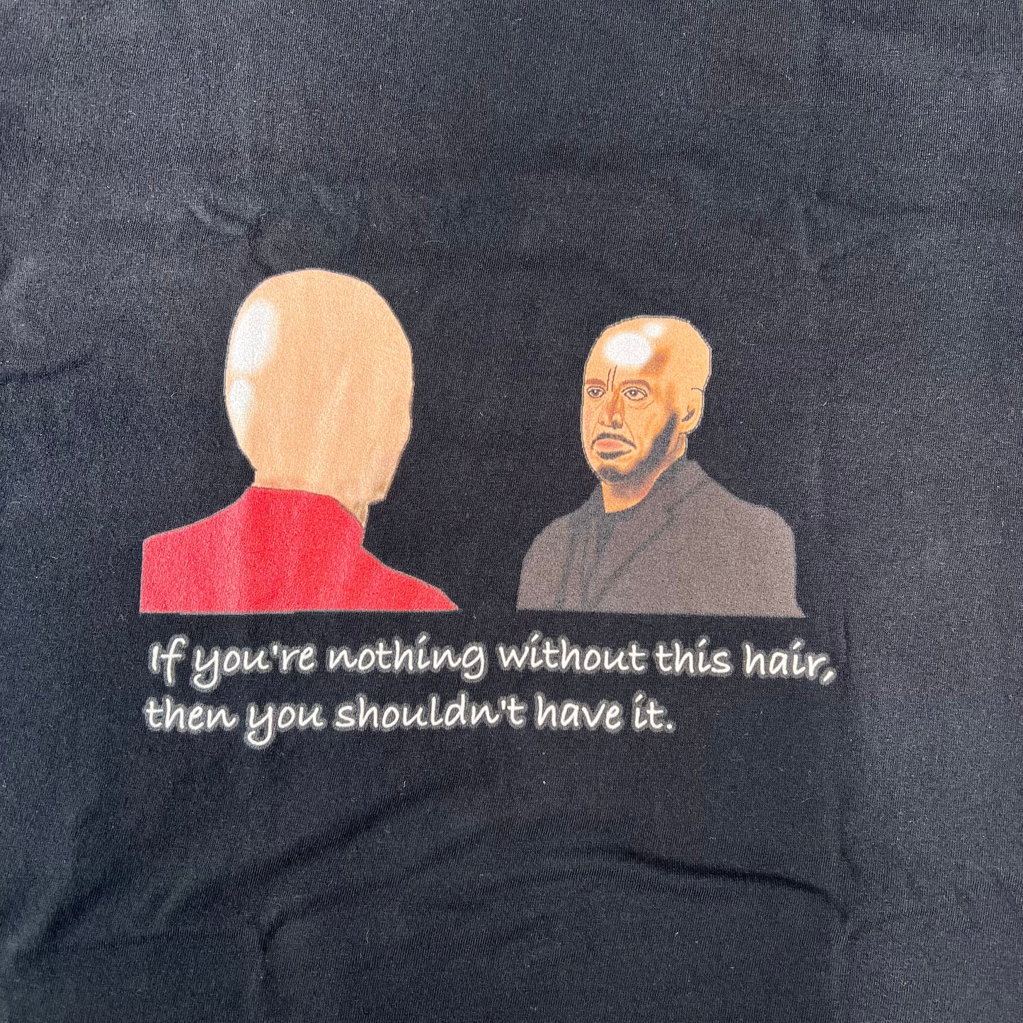 髪の毛無しでダメなら髪を生やす資格はない Tシャツ