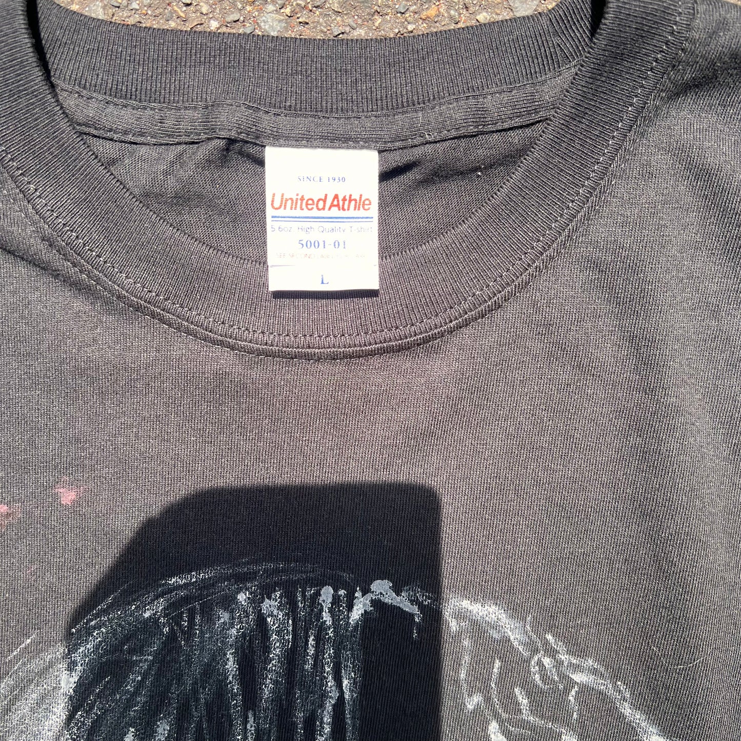 ホラーフェイス ペイントTシャツ / Lサイズ・一点物