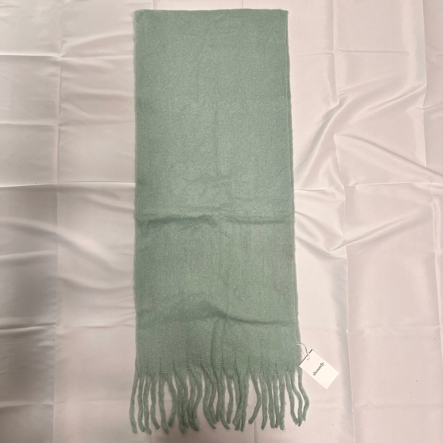 ニットマフラー　ミントグリーン