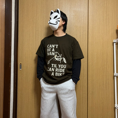 バイクに乗れなきゃ男じゃねぇ　一点物Tシャツ
