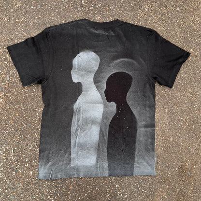 白スプレーペイント TシャツNo.5 size  M