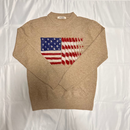 アメリカン国旗ニットセーター〈一点物〉