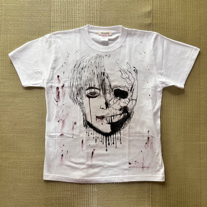 ホラーフェイス ペイントTシャツ / Mサイズ・一点物