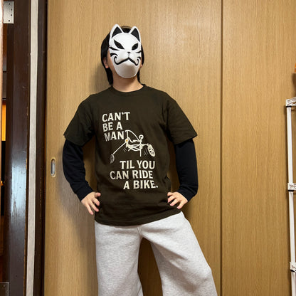 バイクに乗れなきゃ男じゃねぇ　一点物Tシャツ