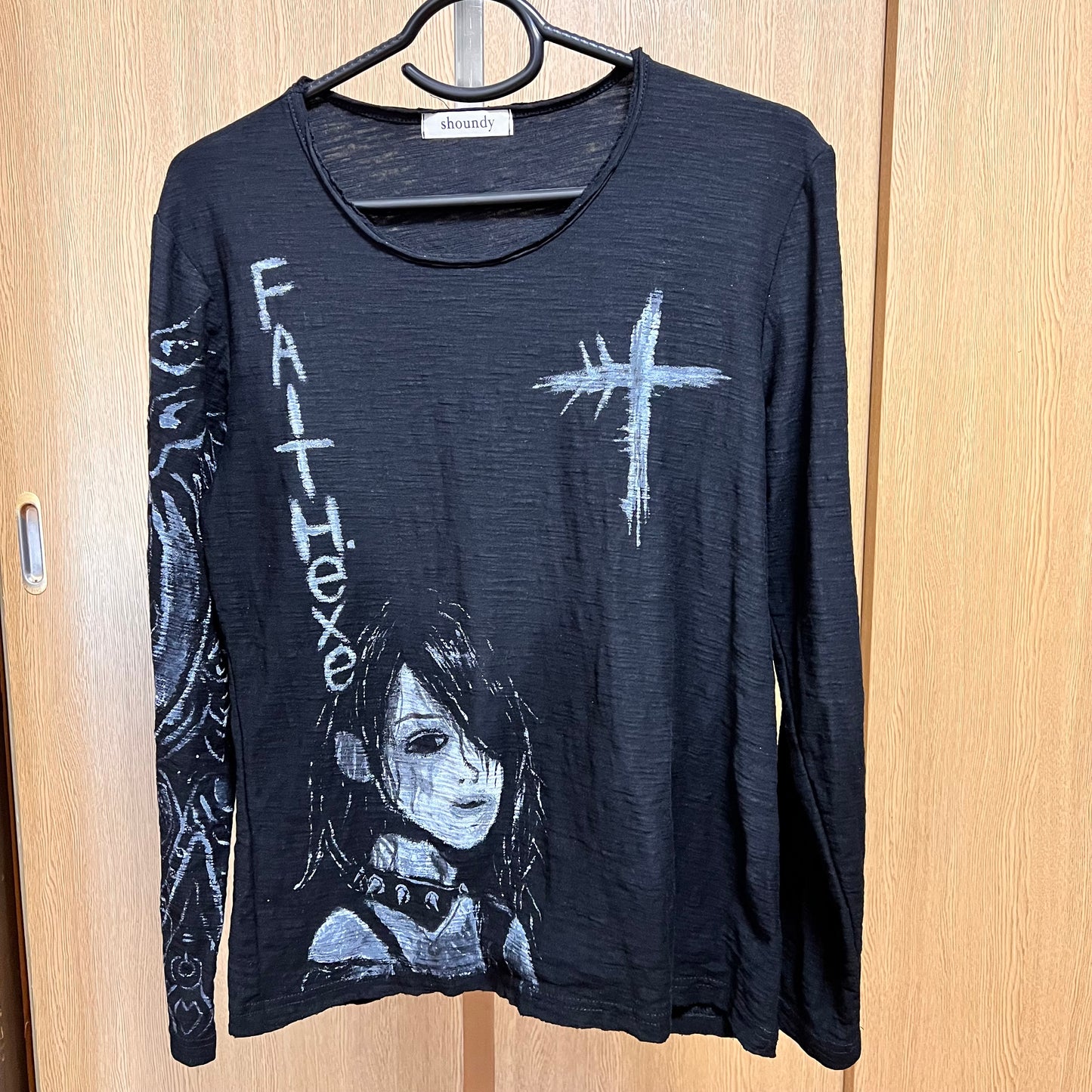 Y2K 長袖Tシャツ ブラック〈一点物〉