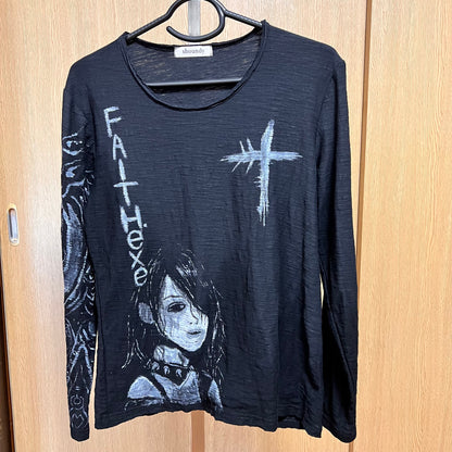 Y2K 長袖Tシャツ ブラック〈一点物〉