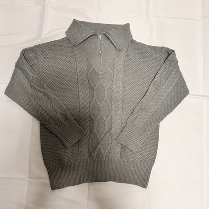 ハーフジップセーター　カラー３種