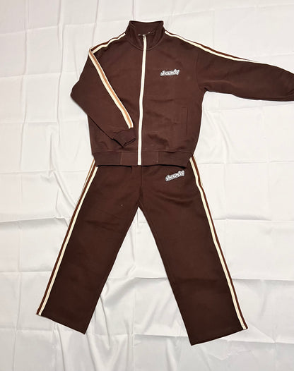 ジャージセットアップ shoundymodel カラー.ブラウン　ver.ロゴホワイト