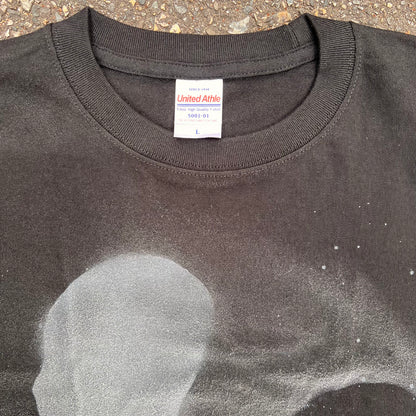 白スプレーペイント TシャツNo.7 size L