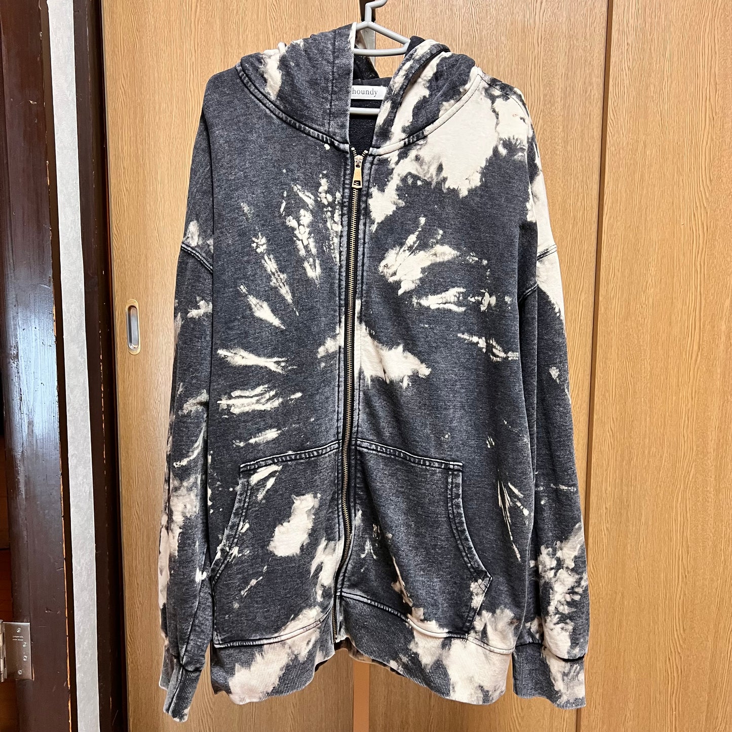 漂白加工 ジップパーカー〈一点物〉