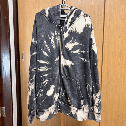 漂白加工 ジップパーカー〈一点物〉