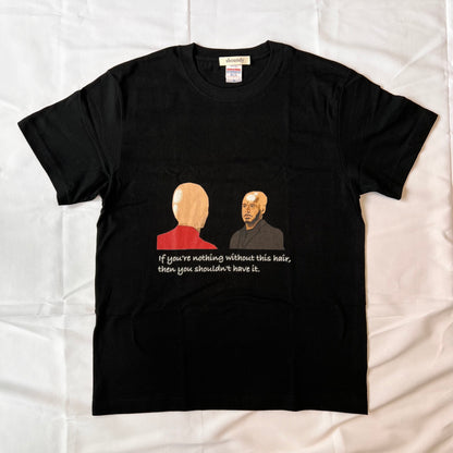 髪の毛無しでダメなら髪を生やす資格はない　Tシャツ