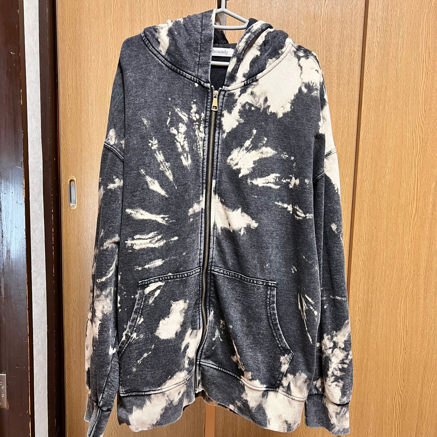漂白加工 ジップパーカー〈一点物〉