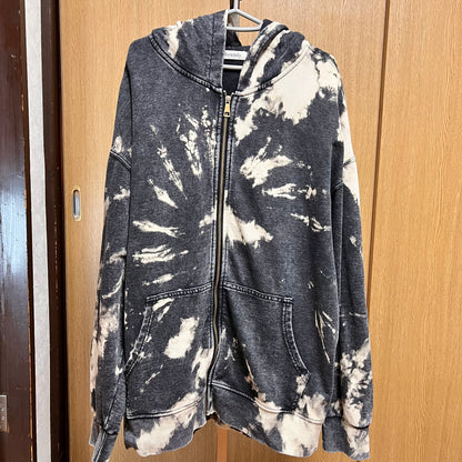漂白加工 ジップパーカー〈一点物〉