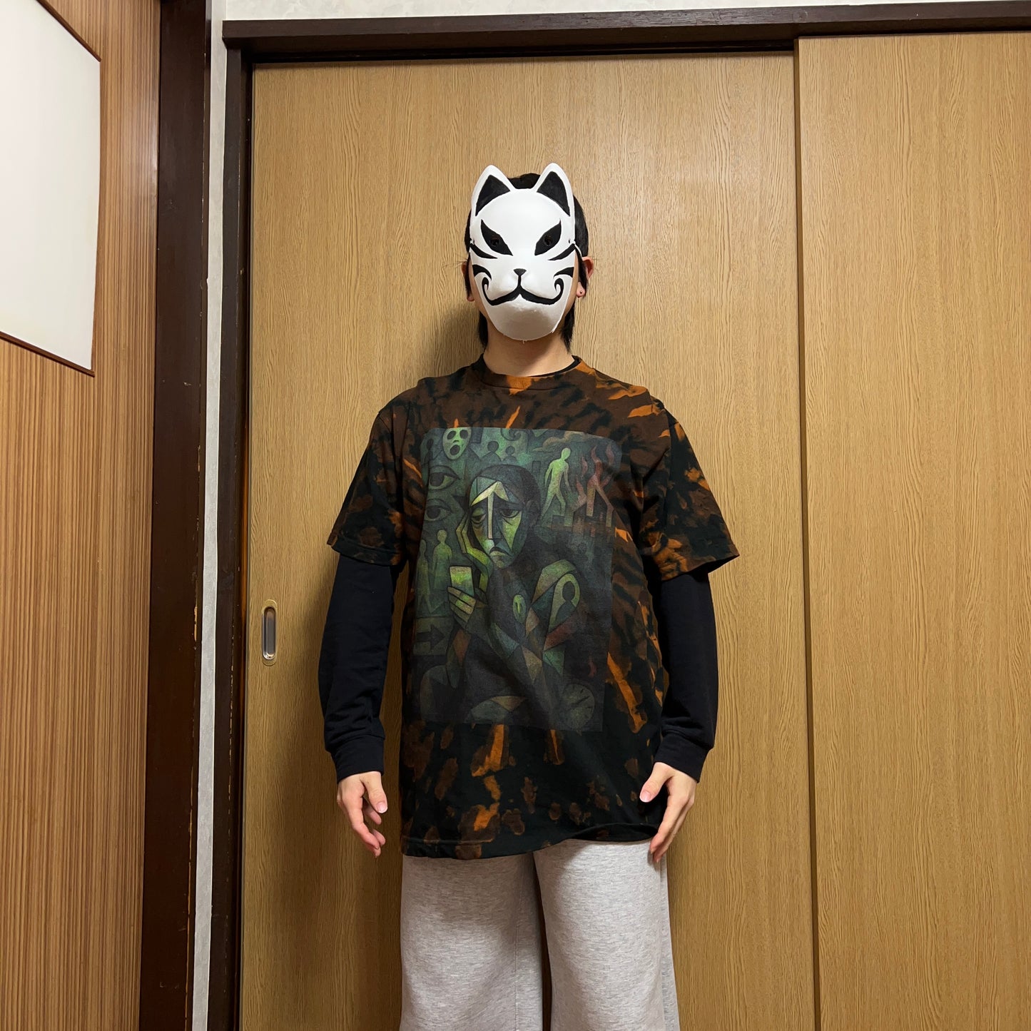 「疲れている人」Tシャツ一点物