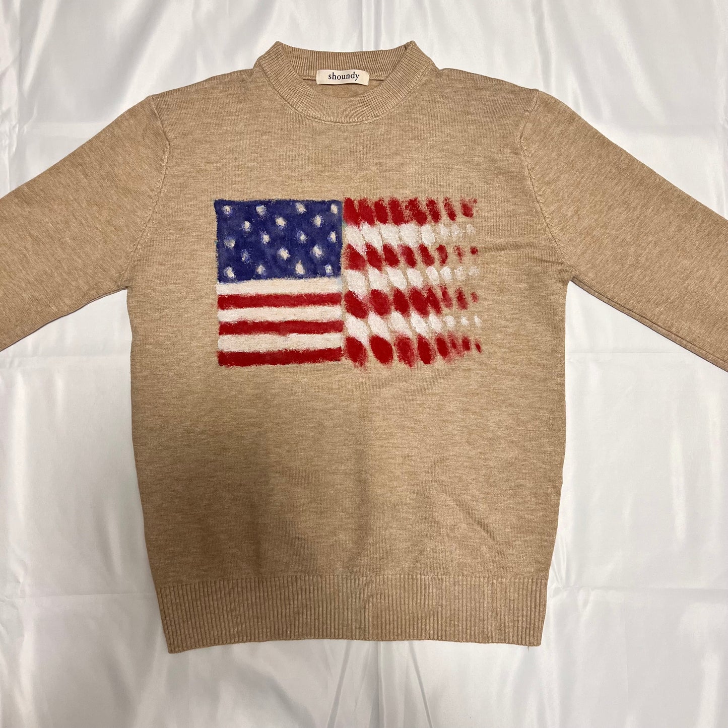 アメリカン国旗ニットセーター〈一点物〉