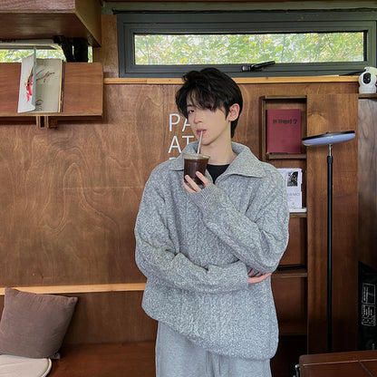 ハーフジップセーター　カラー３種