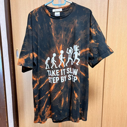 「ゆっくりでいい、前に進め」tシャツ　一点物