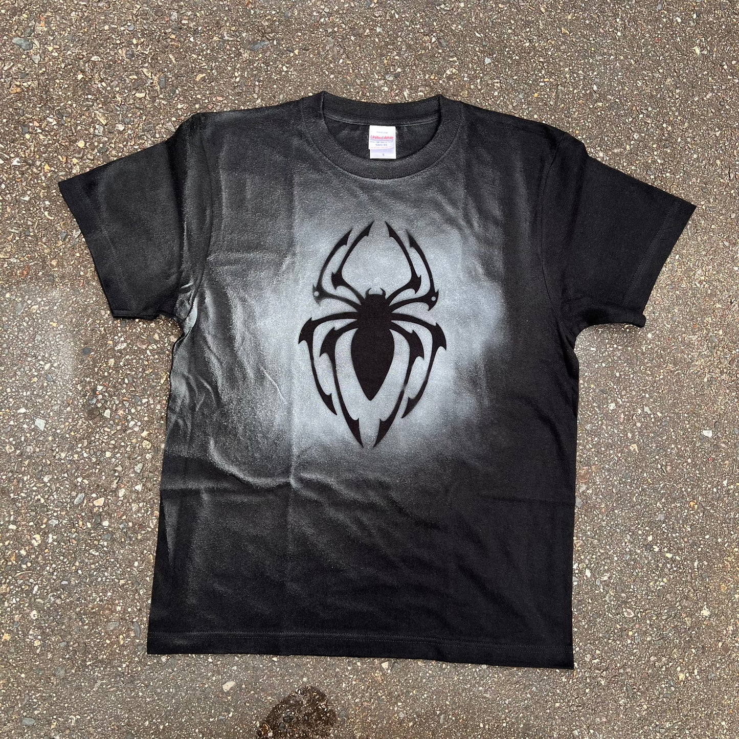 白スプレーペイント TシャツNo.2 size  S