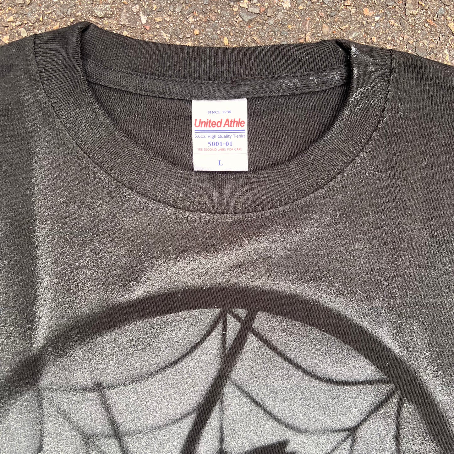 白スプレーペイント TシャツNo.4 size L
