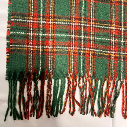 ニットマフラー　クリスマスグリーン