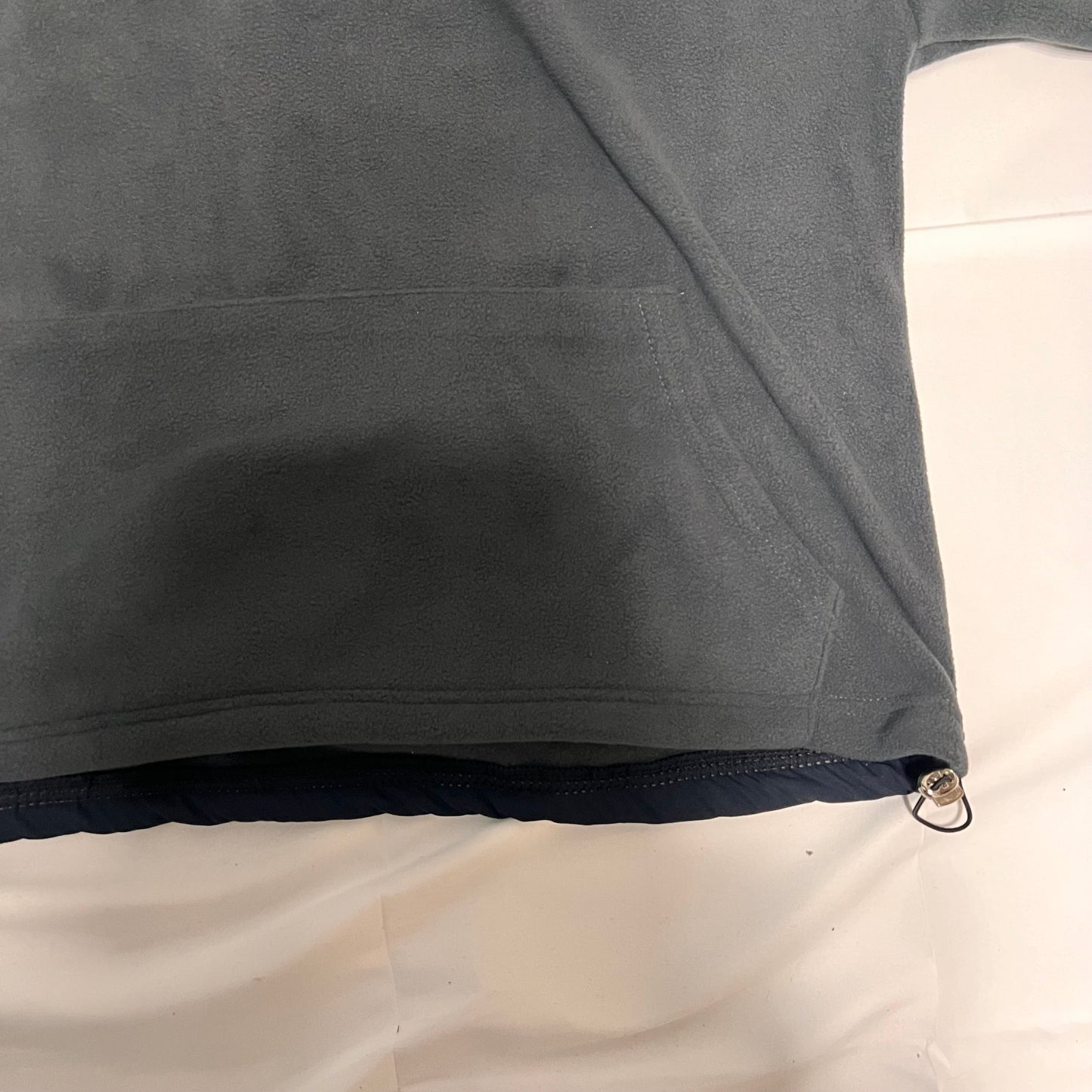 フリースハーフジップフード付きパーカー