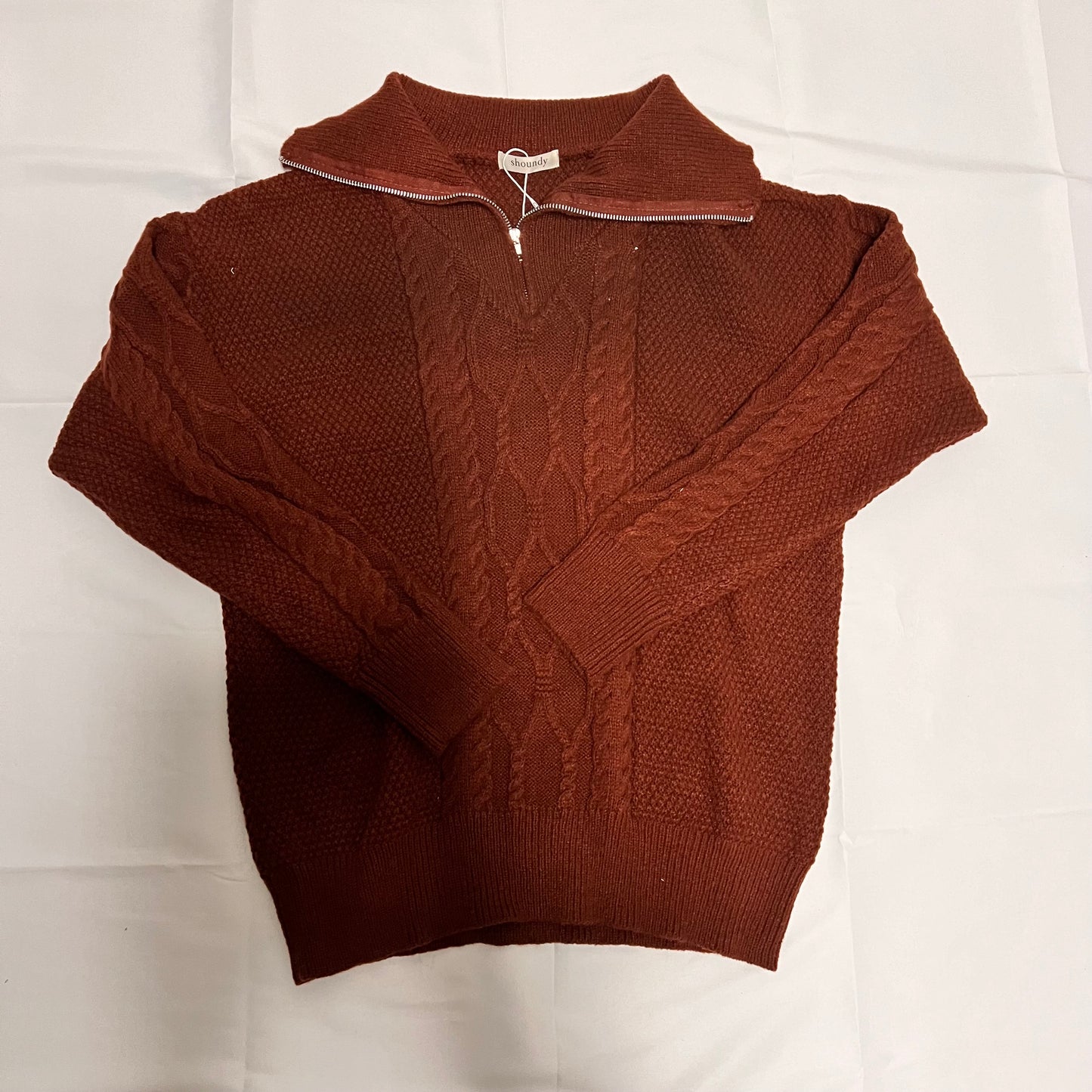 ハーフジップセーター　カラー３種