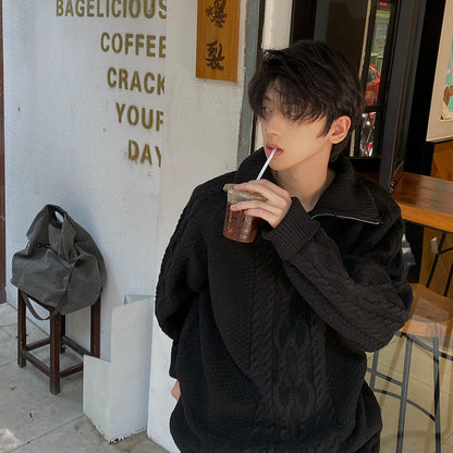 ハーフジップセーター　カラー３種