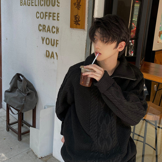 ハーフジップセーター　カラー３種