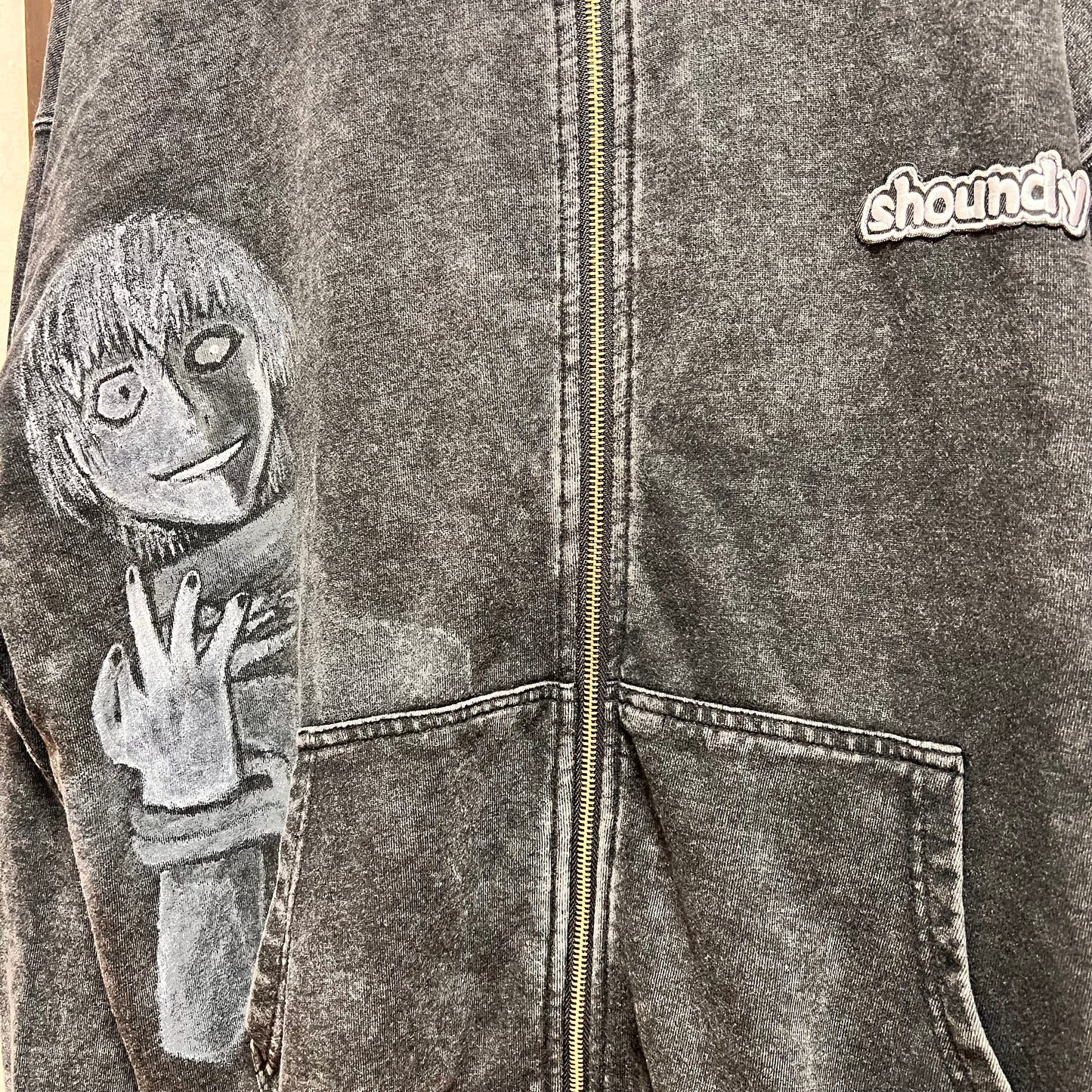 アートデザイン ジップパーカー〈一点物〉