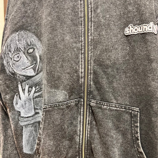 アートデザイン ジップパーカー〈一点物〉