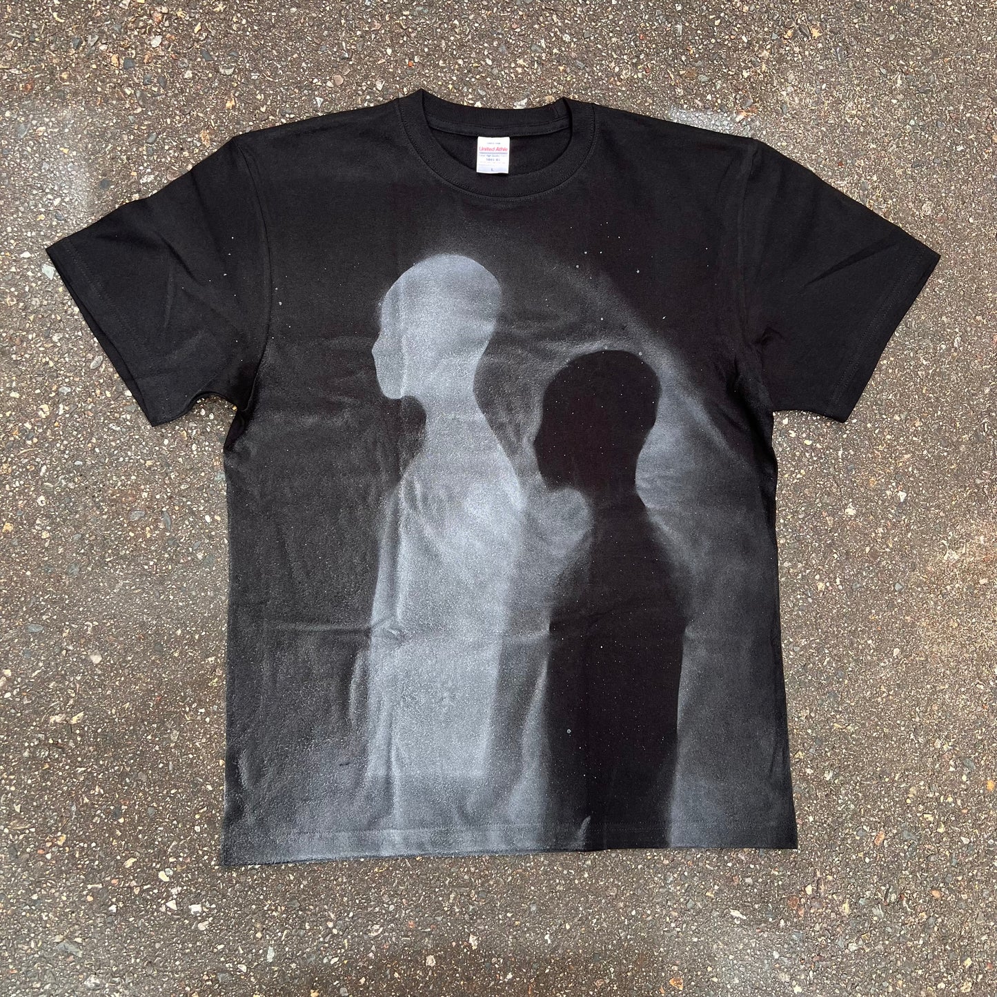 白スプレーペイント TシャツNo.7 size L