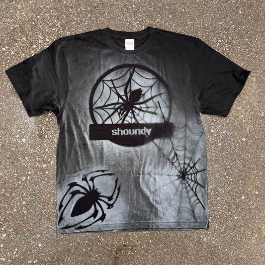 白スプレーペイント TシャツNo.6 size L